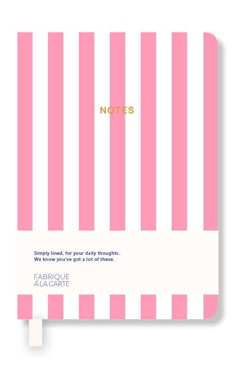 A-Journal Fabrique A7 Notizbuch Gestreift Pink