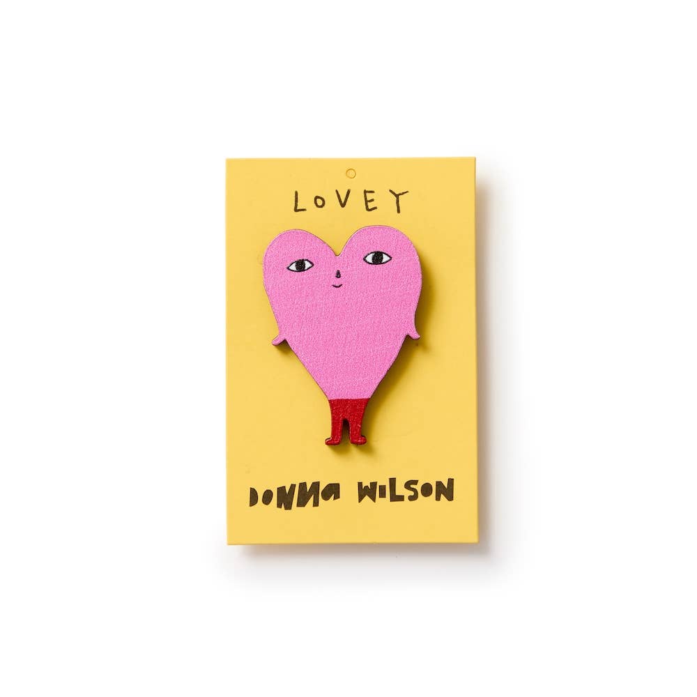 Donna Wilson Lieblings Pin Abzeichen Anstecker Herz