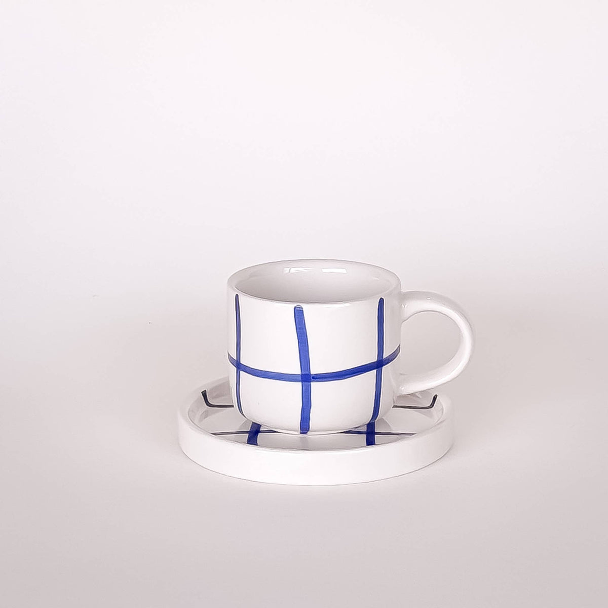 Magazin Minori Espresso Set Grid - mare blue (2er Set - 4 Teile)