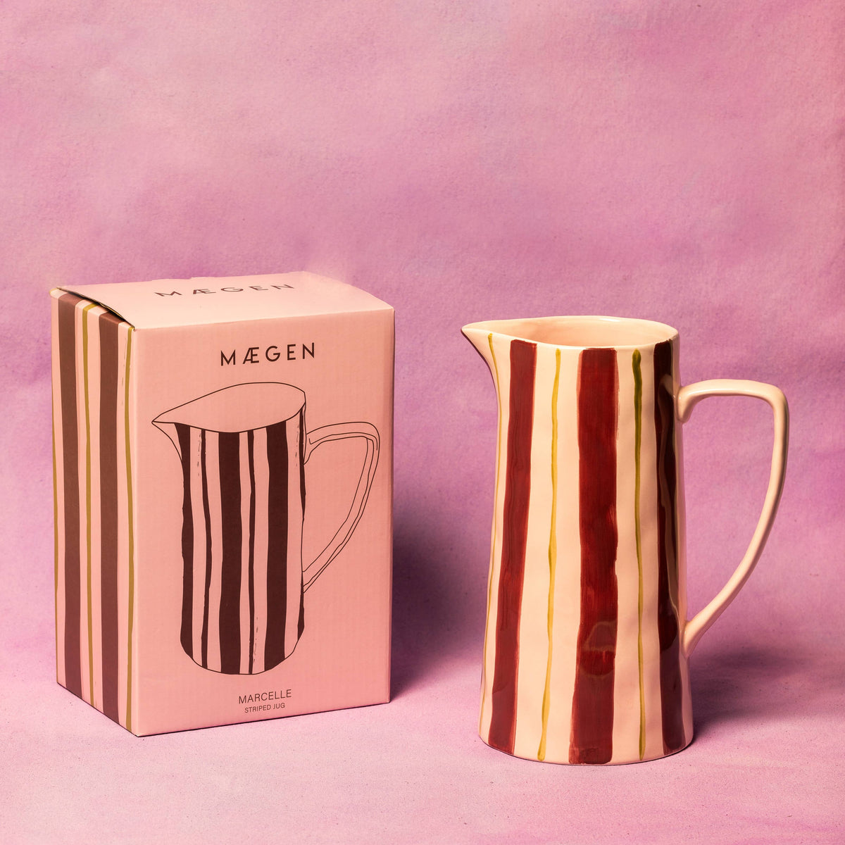Maegen Rosa/Burgunder Krug