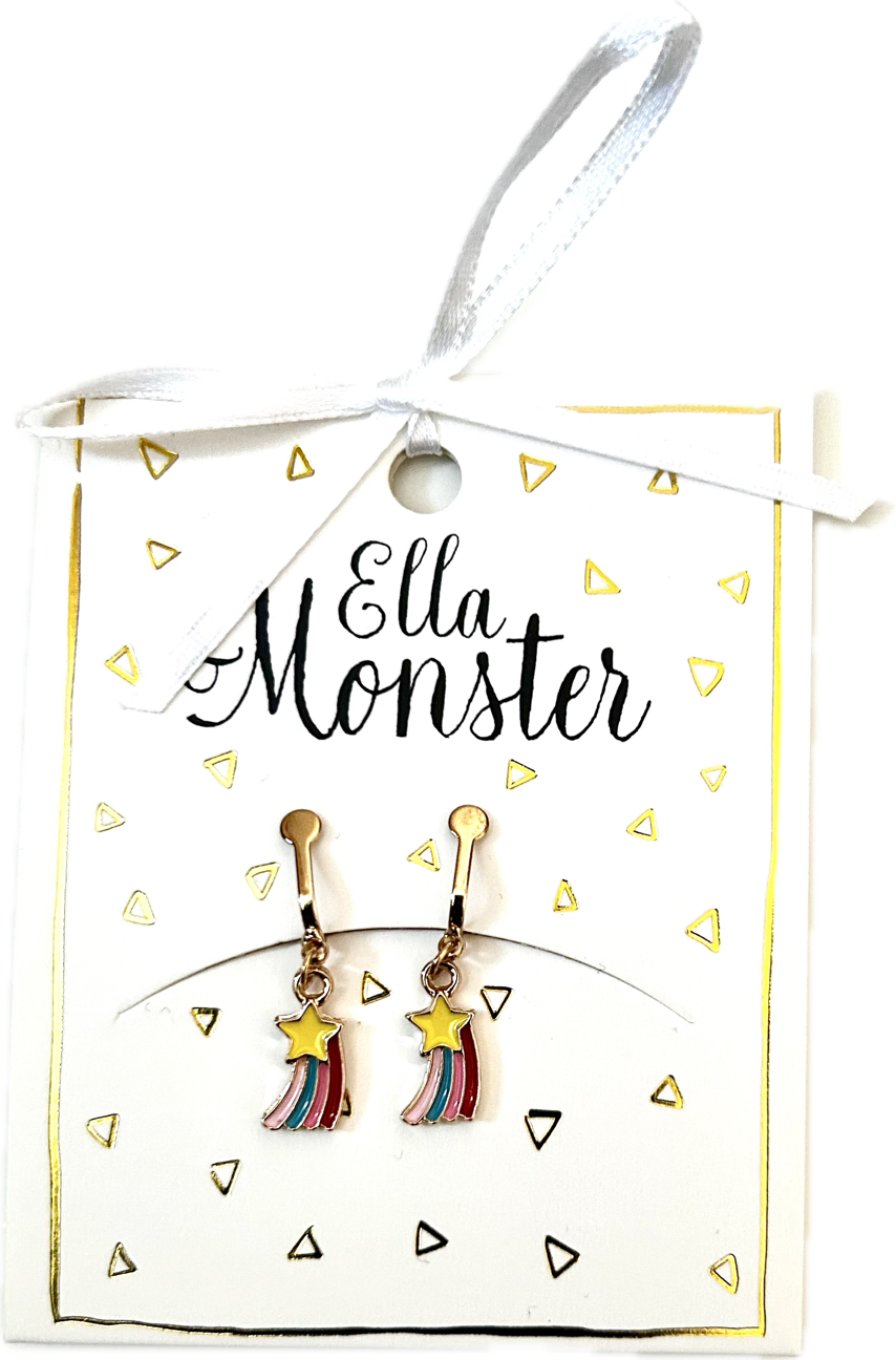 Ella & Monster Accessories - Clip-On-Ohrringe Sternschnuppe Pink