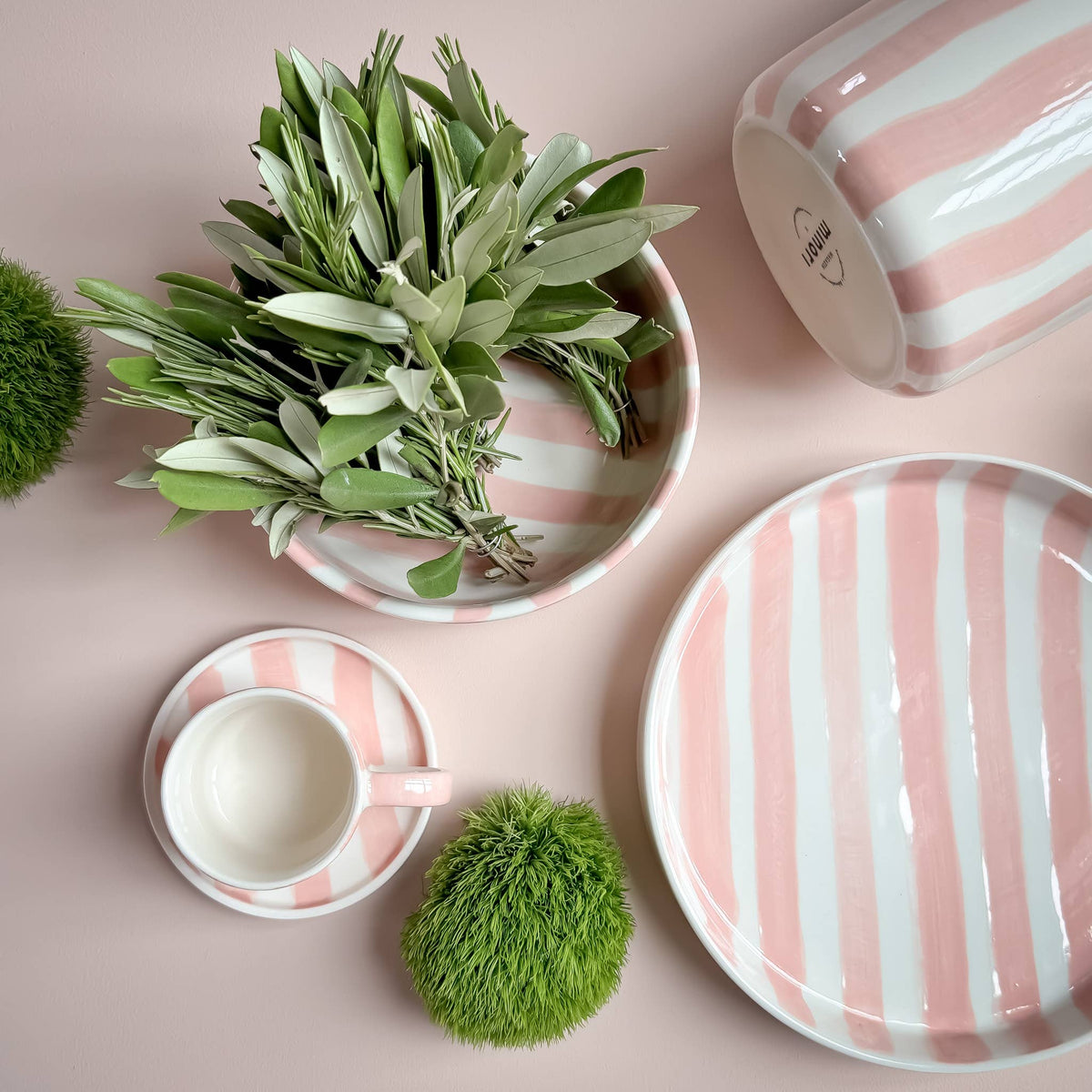 Magazin Minori Teller Stripes - incanto rose
