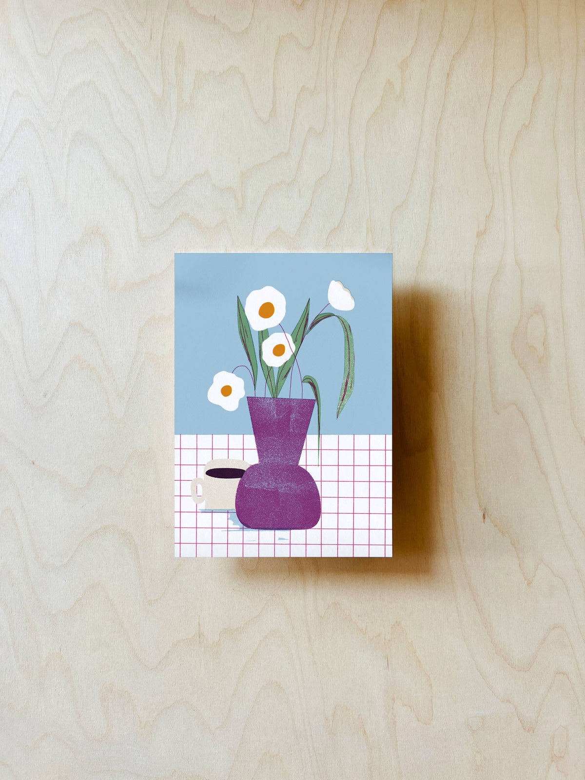 Kaffeeblumenpostkarte jungwiealt