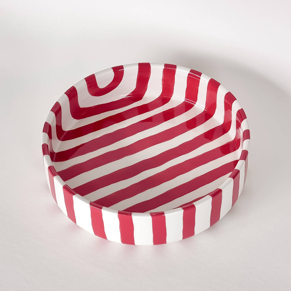 Magazin Minori Schale gross Stripes - tramonto red