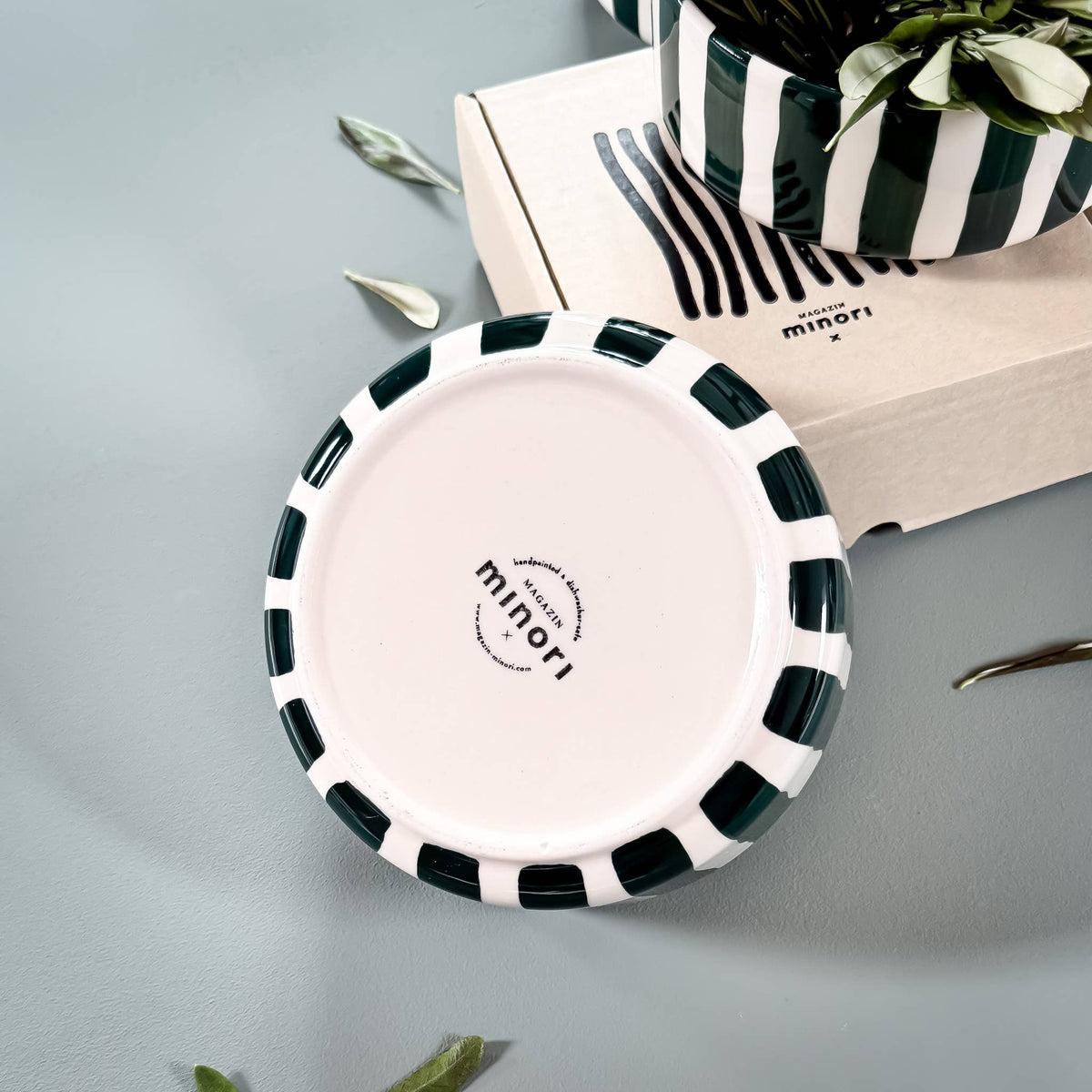 Magazin Minori Schale Stripes - gentle green