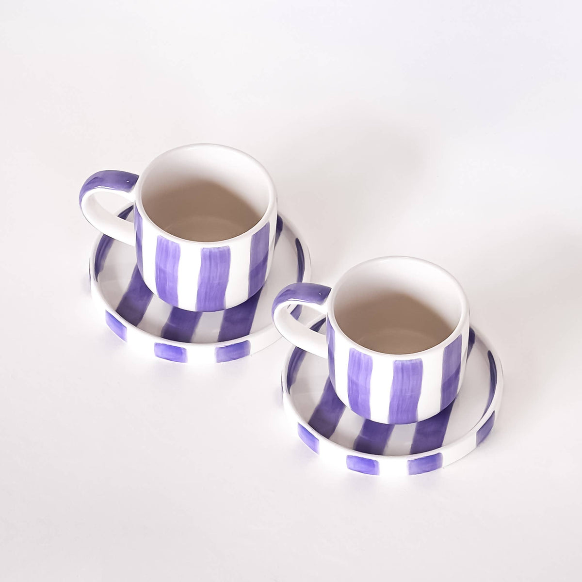 Magazin Minori Espresso Set Stripes - palazzo purple
