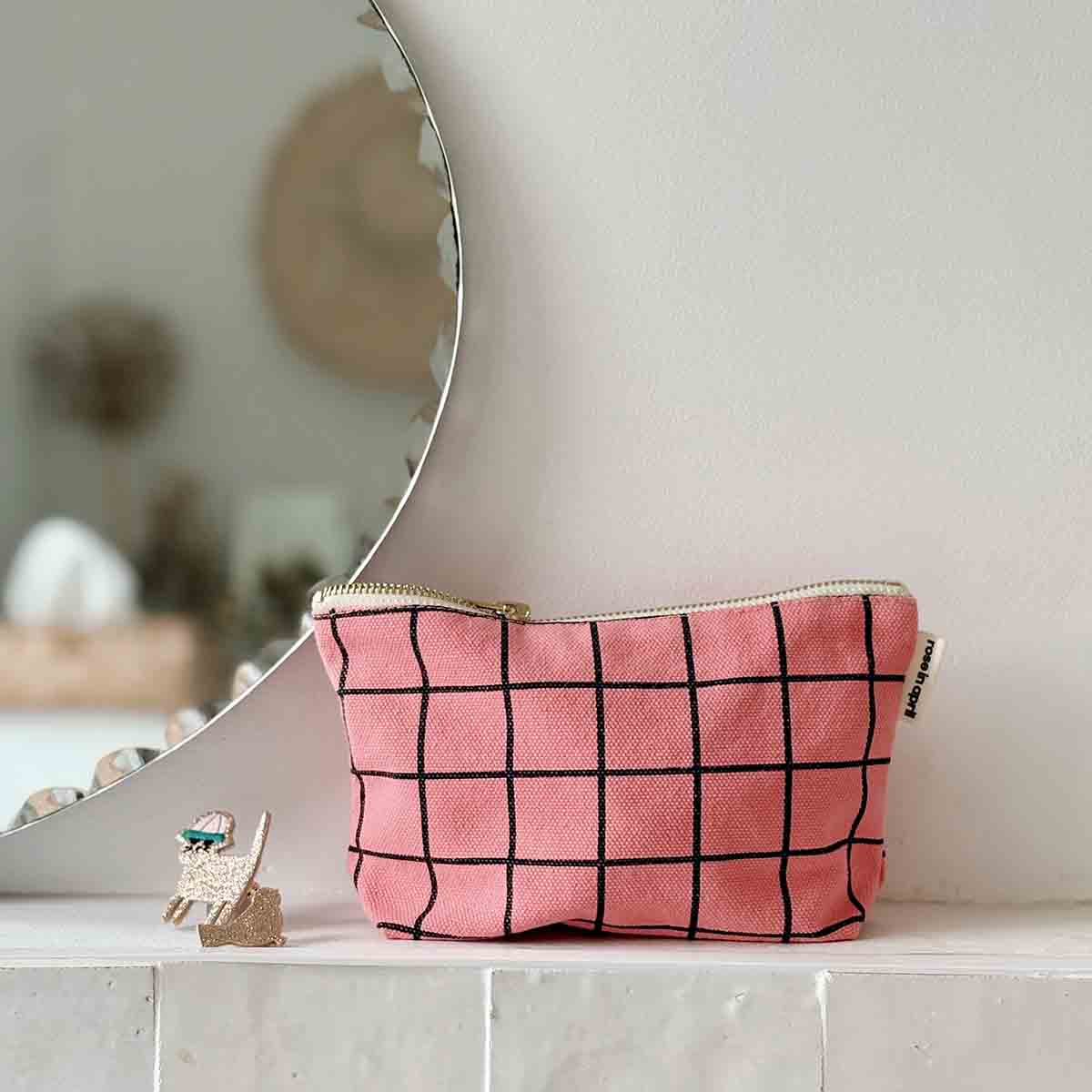 SOFIA TASCHE SCHULE KARIERT FUNKY PINK Rose in April