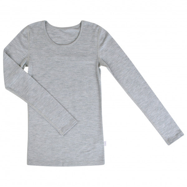 JOHA Merinowolle Longsleeve für Erwachsene grau