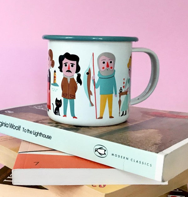 Emaille Tasse 'BOOK LOVER' OMM Design