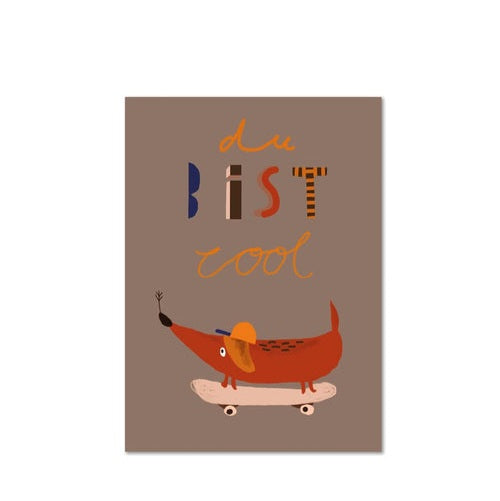 Postkarte 'Dackel Detlef / du bist cool' Halfbird