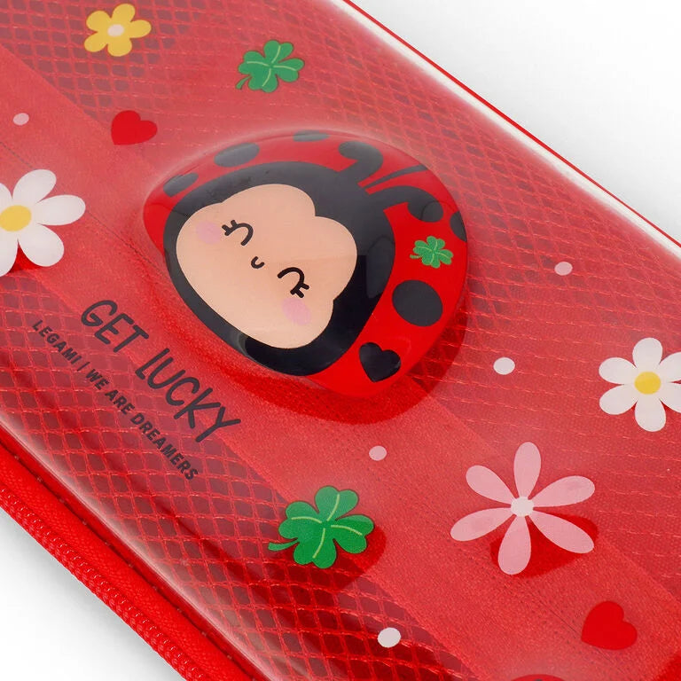 Legami Transparentes Hartschalen-Federmäppchen Ladybug - WonderWow