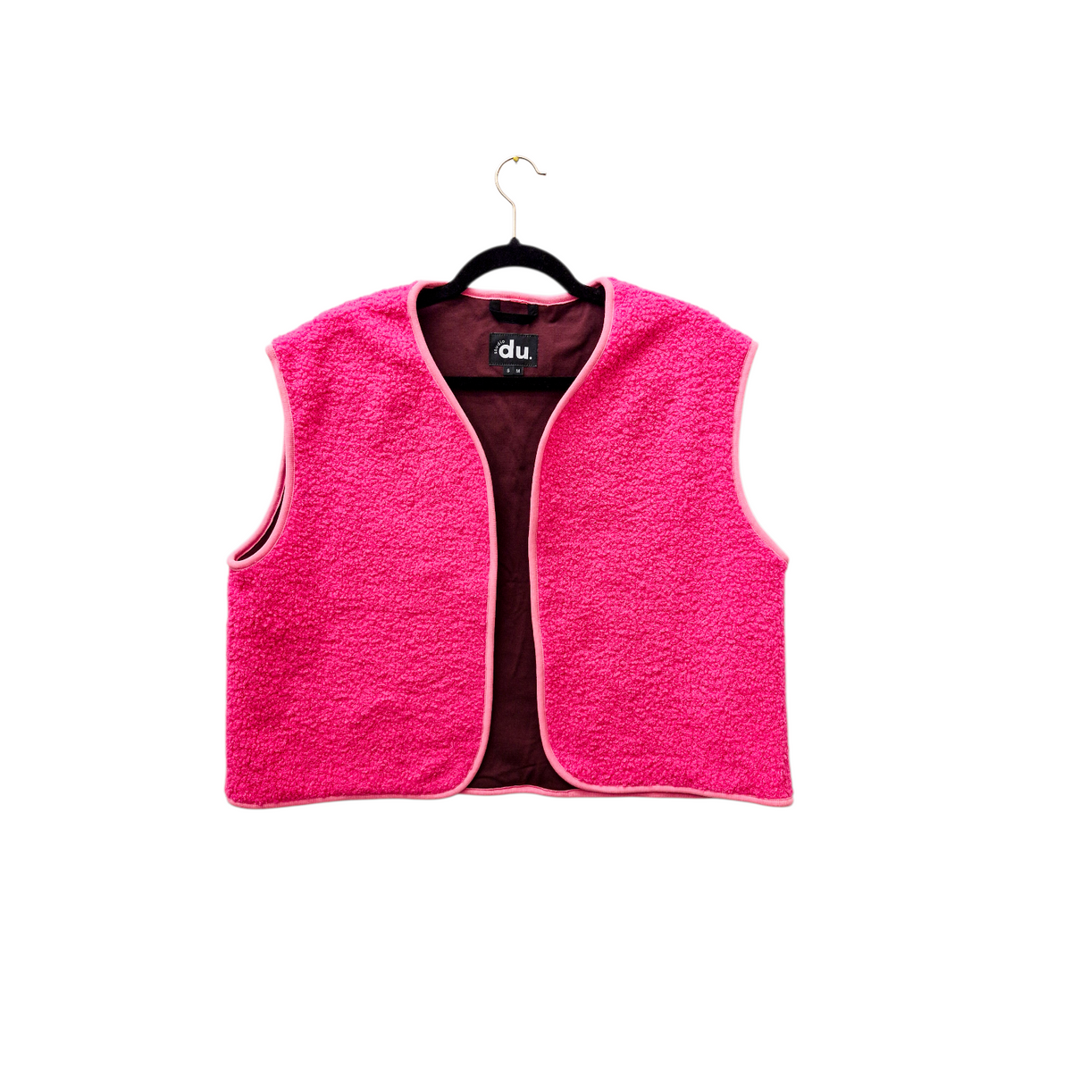 studio du. Teddyweste neonpink/ bordeaux