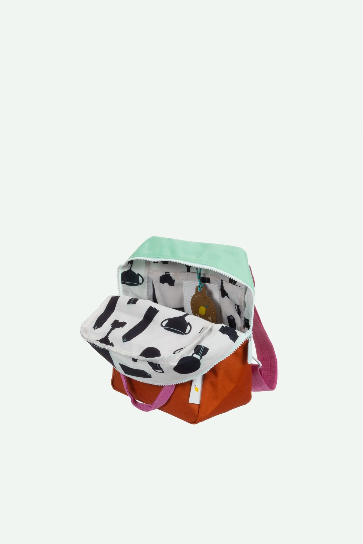 Sticky Lemon Rucksack klein backpack small | better together | colourblocking | towel green