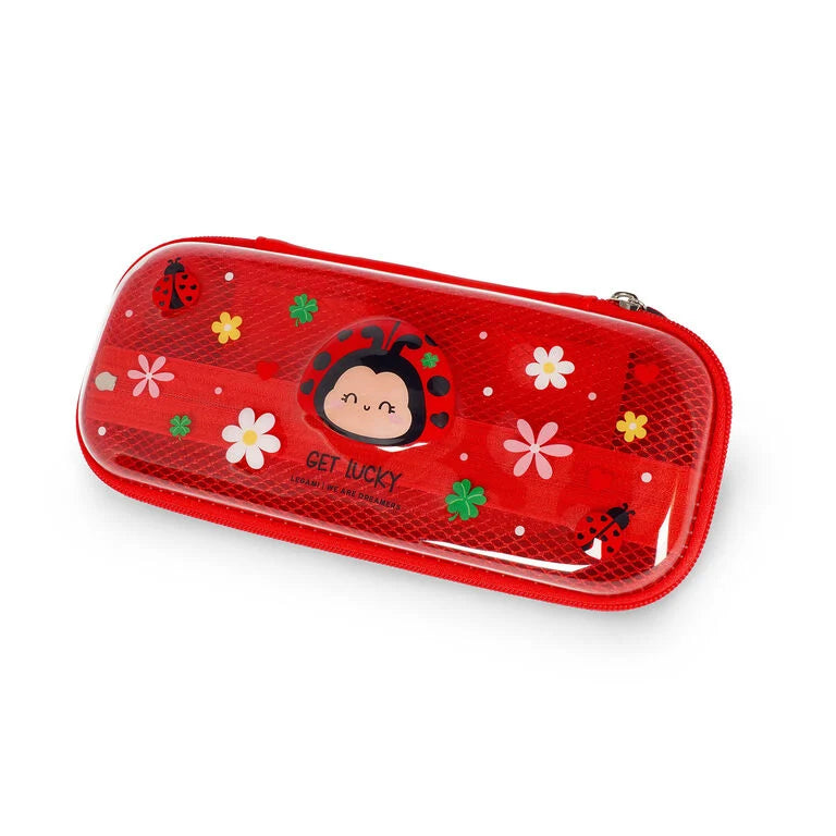 Legami Transparentes Hartschalen-Federmäppchen Ladybug - WonderWow