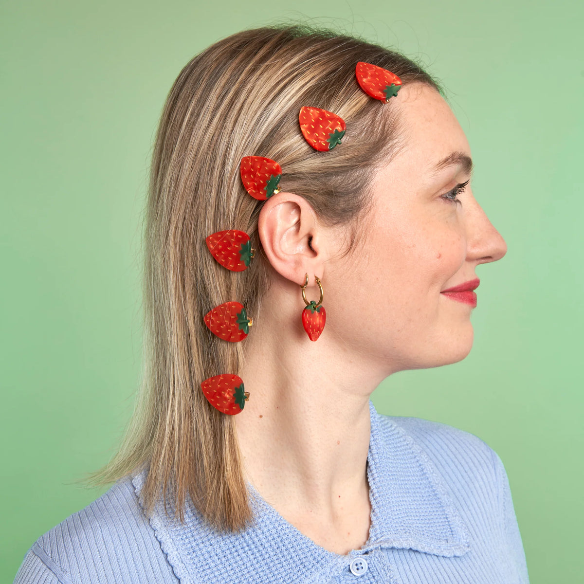 Coucou Suzette Haarclip 'Erdbeere'