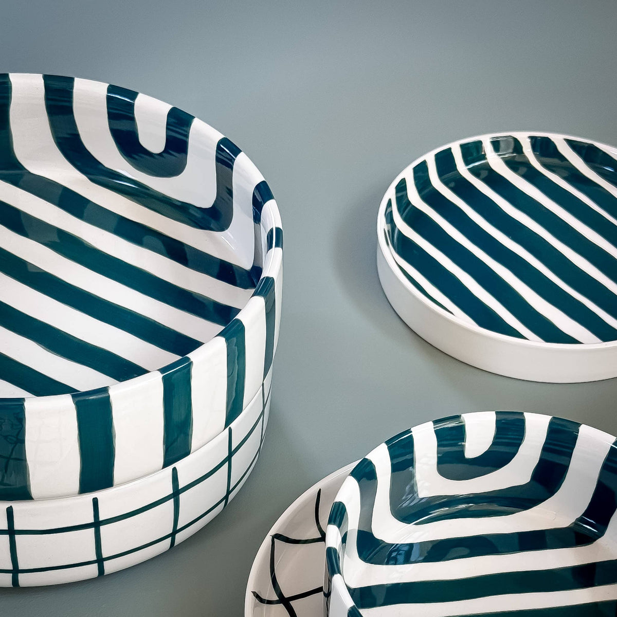 Magazin Minori Teller Stripes gentle green