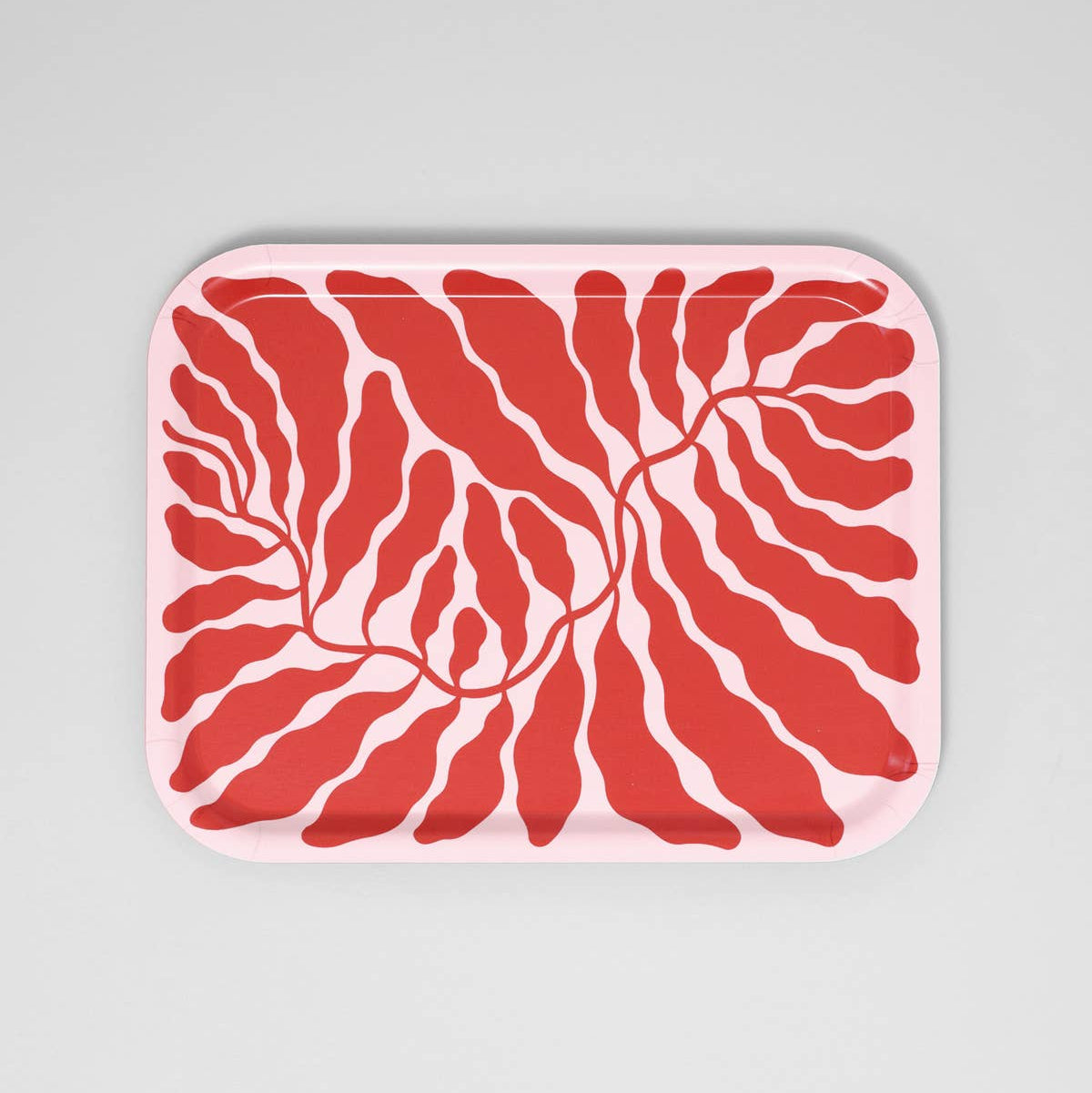 WRAP kleines Tablett "Leaves red"