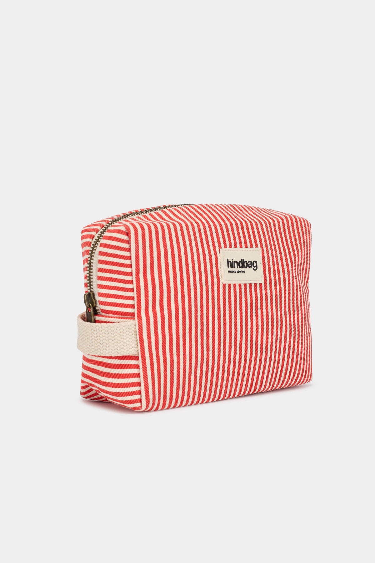 Hindbag Kulturtasche "Leon" rot gestreift