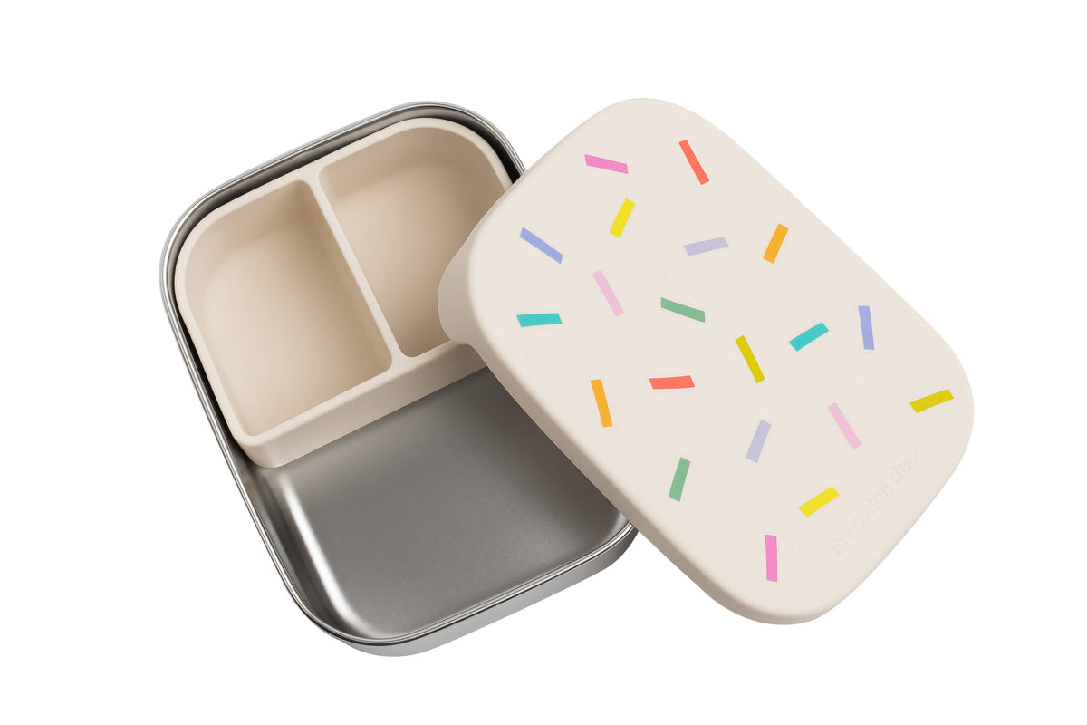 LUNCHBOX AUS EDELSTAHL MIT Fächern FÜR KINDERKONFetti