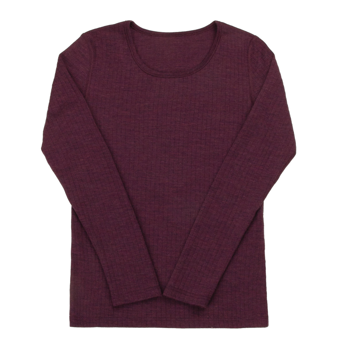 JOHA Merinowolle Longsleeve für Erwachsene 'pflaume'