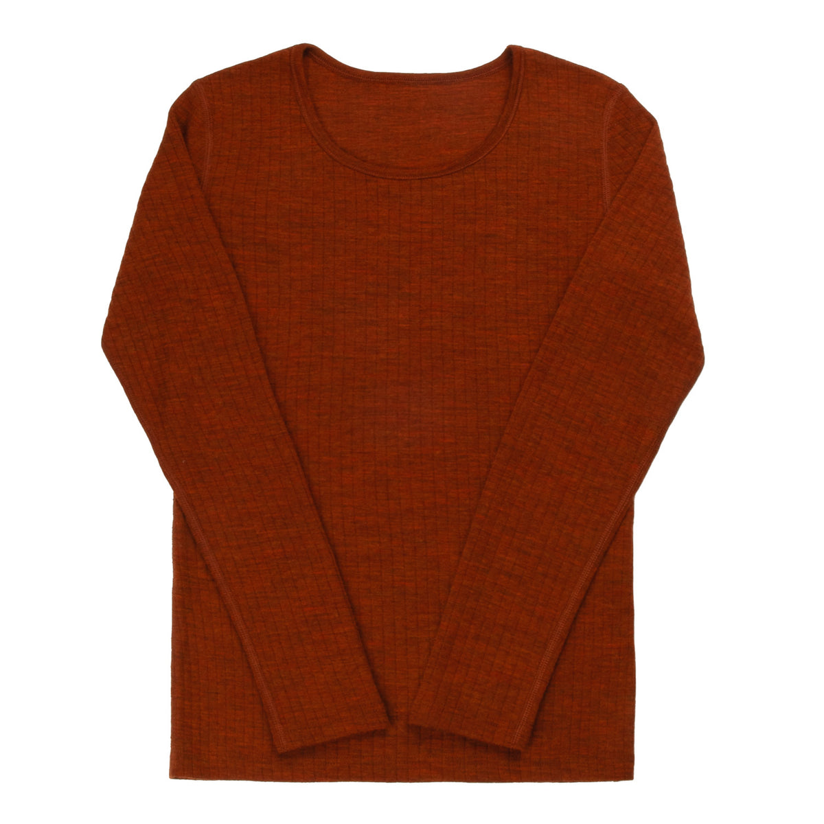 JOHA Merinowolle Longsleeve für Erwachsene 'rost'