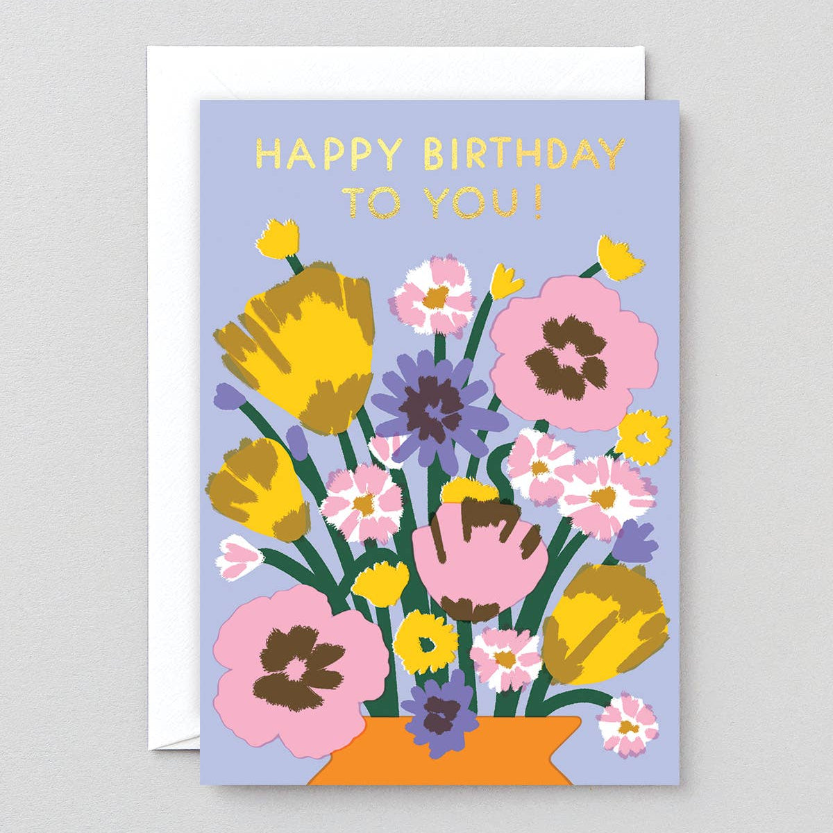 Wrap - Glückwunschkarte „Happy Birthday to You!“ mit Golddruck