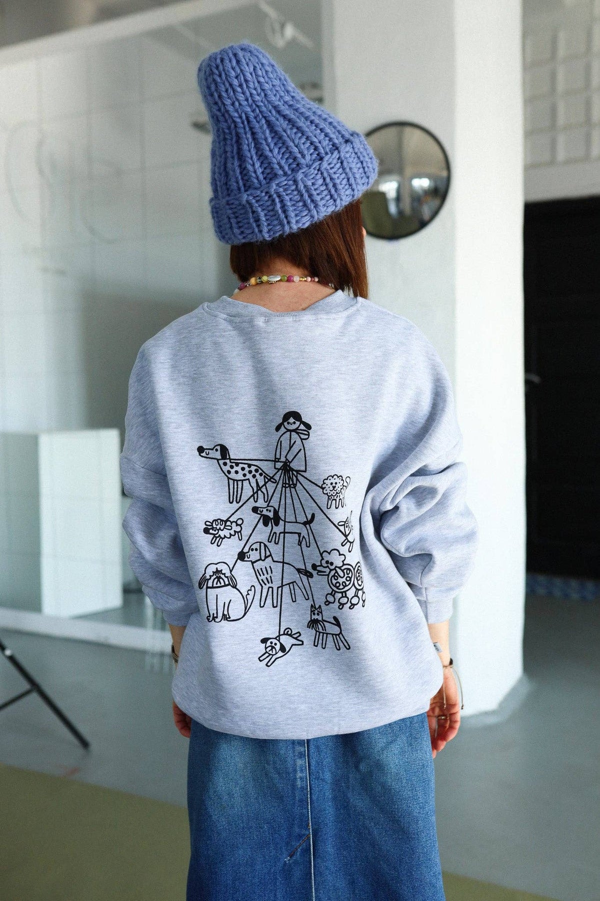 Dont grow up DOG LOVER - SWEATSHIRT - GRAU MELIERT