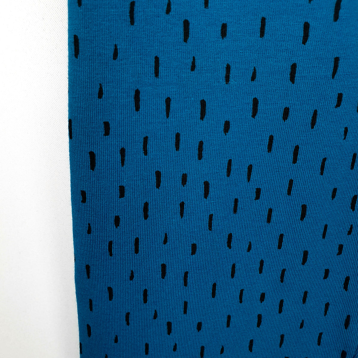 Studio du. Damenleggings 'petrol/schwarz Stippchen'