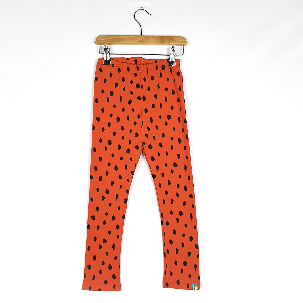 Kinderleggings 'rost/schwarz gepunktet' Sweat