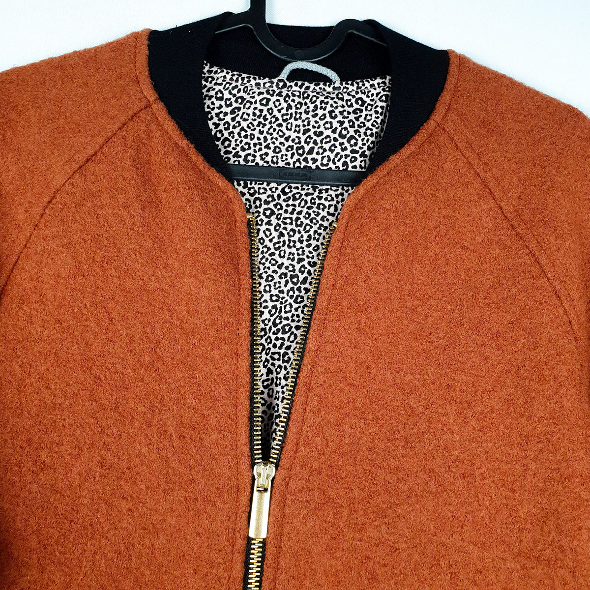 Studio du. Bomberjacke Wollwalk rostrot/Minileo