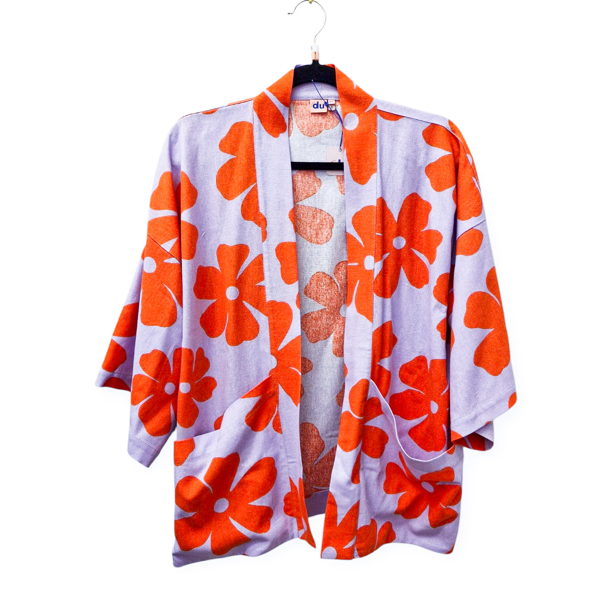 Studio du. Kimono Viskose Leinen 'Blumen'
