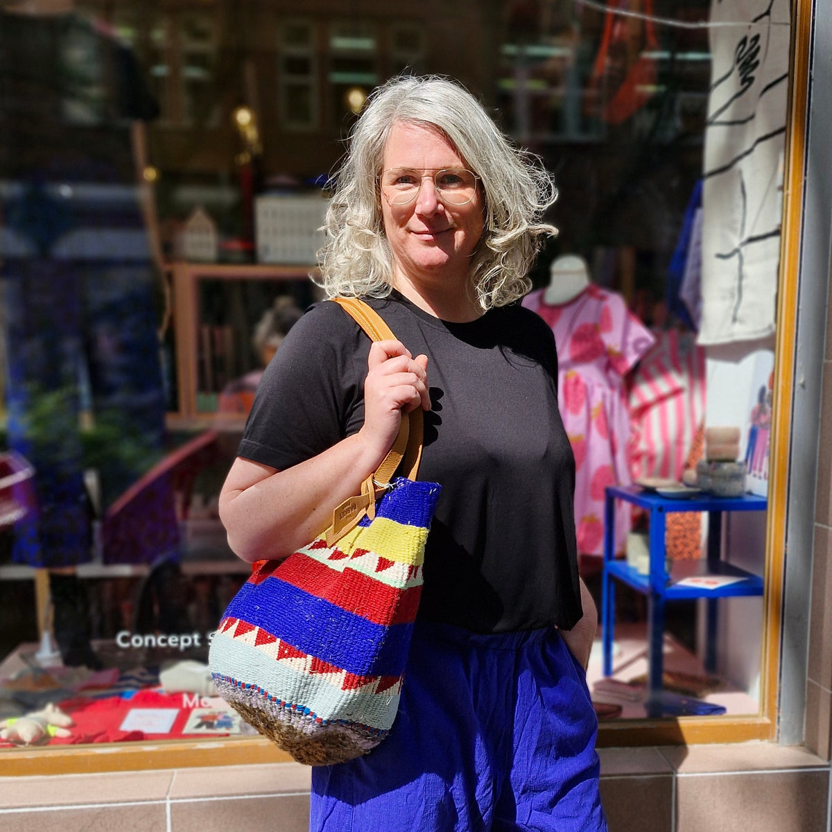 The Basket Room 'Nifty Knit' Tragetasche -unterschiedliche Farben-