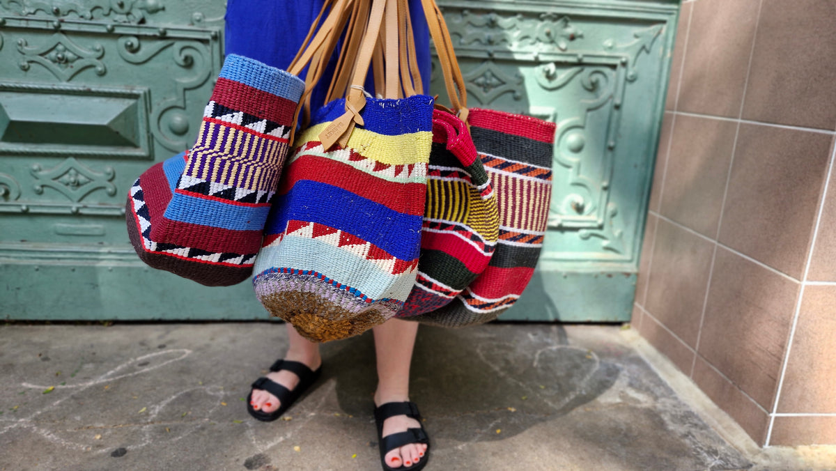The Basket Room 'Nifty Knit' Tragetasche -unterschiedliche Farben-