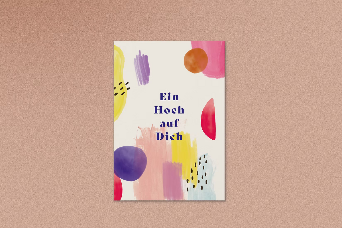 Anna Beddig -Postkarte Ein Hoch auf dich -