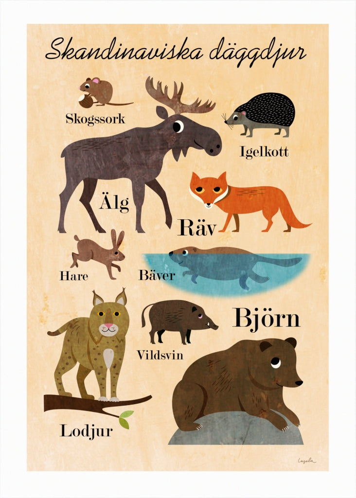 Poster 'Skandinavische Tiere' OMM DESIGN