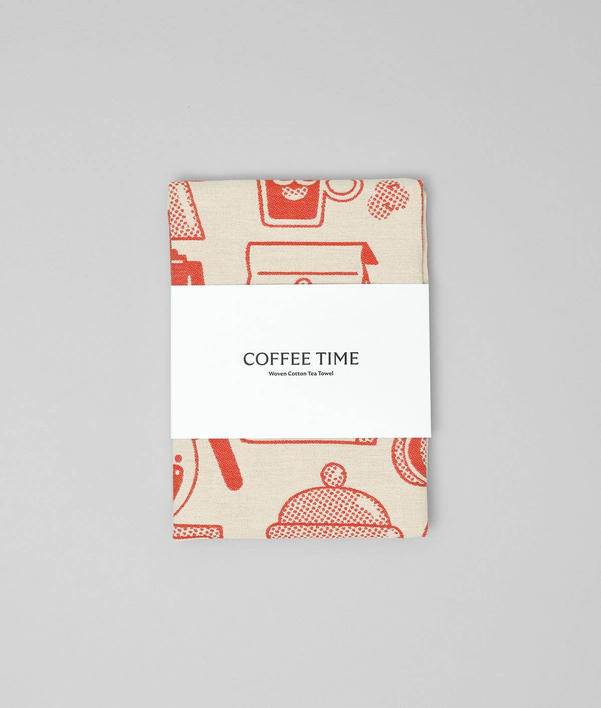 Wrap "Kaffeezeit" Geschirrtuch Rot/Beig