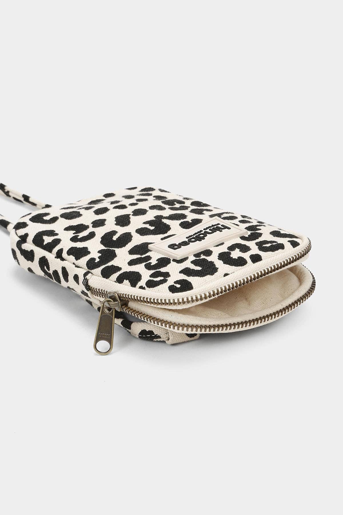 Hindbag - "Bill" Leopard Handyhülle in Ecru