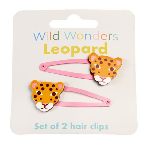 Haarspangen 'Wild Wonders Leopard' (2-Er Set)