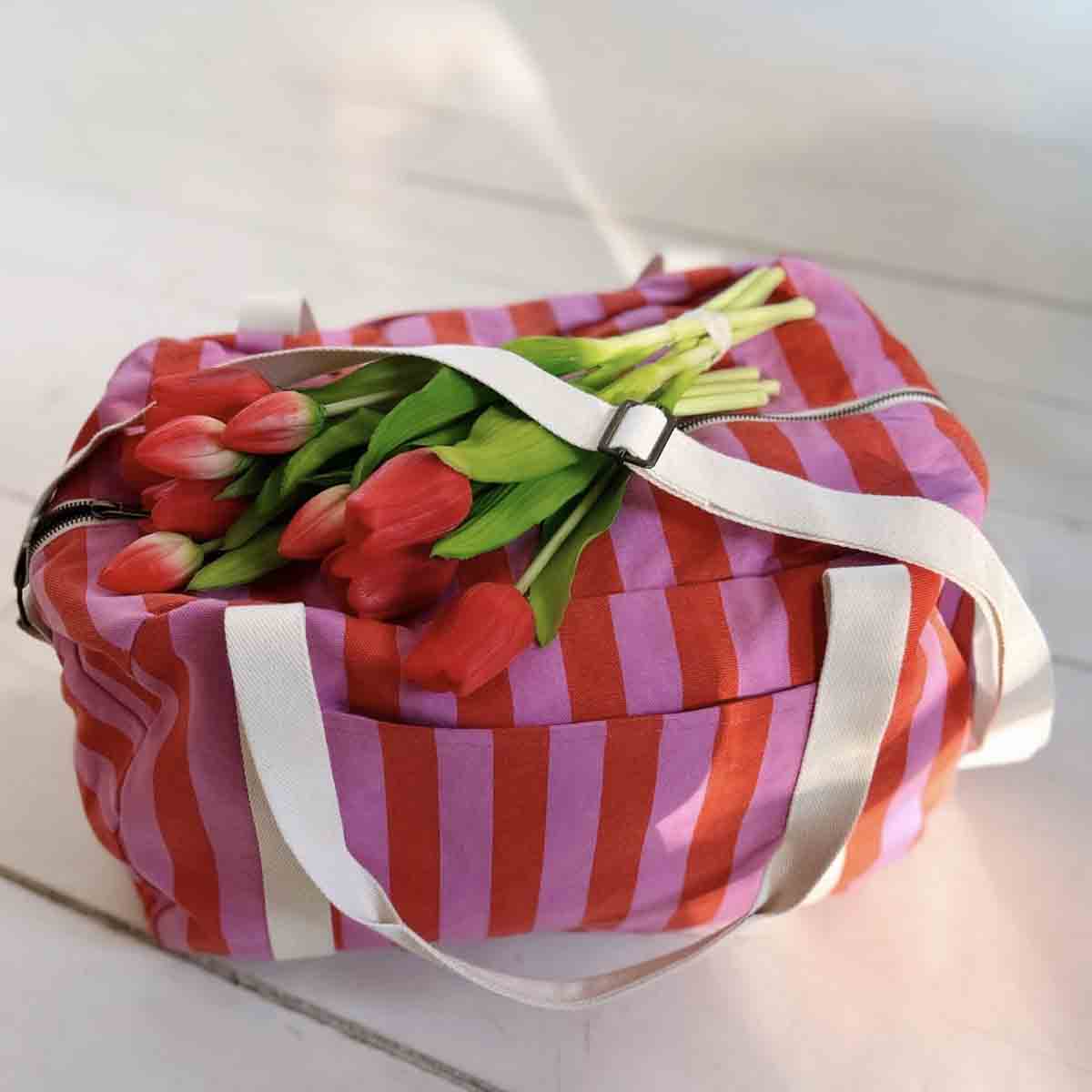 Rose in April Wickeltasche, Weekender oder Sporttasche 'RAPHAEL STREIFEN'