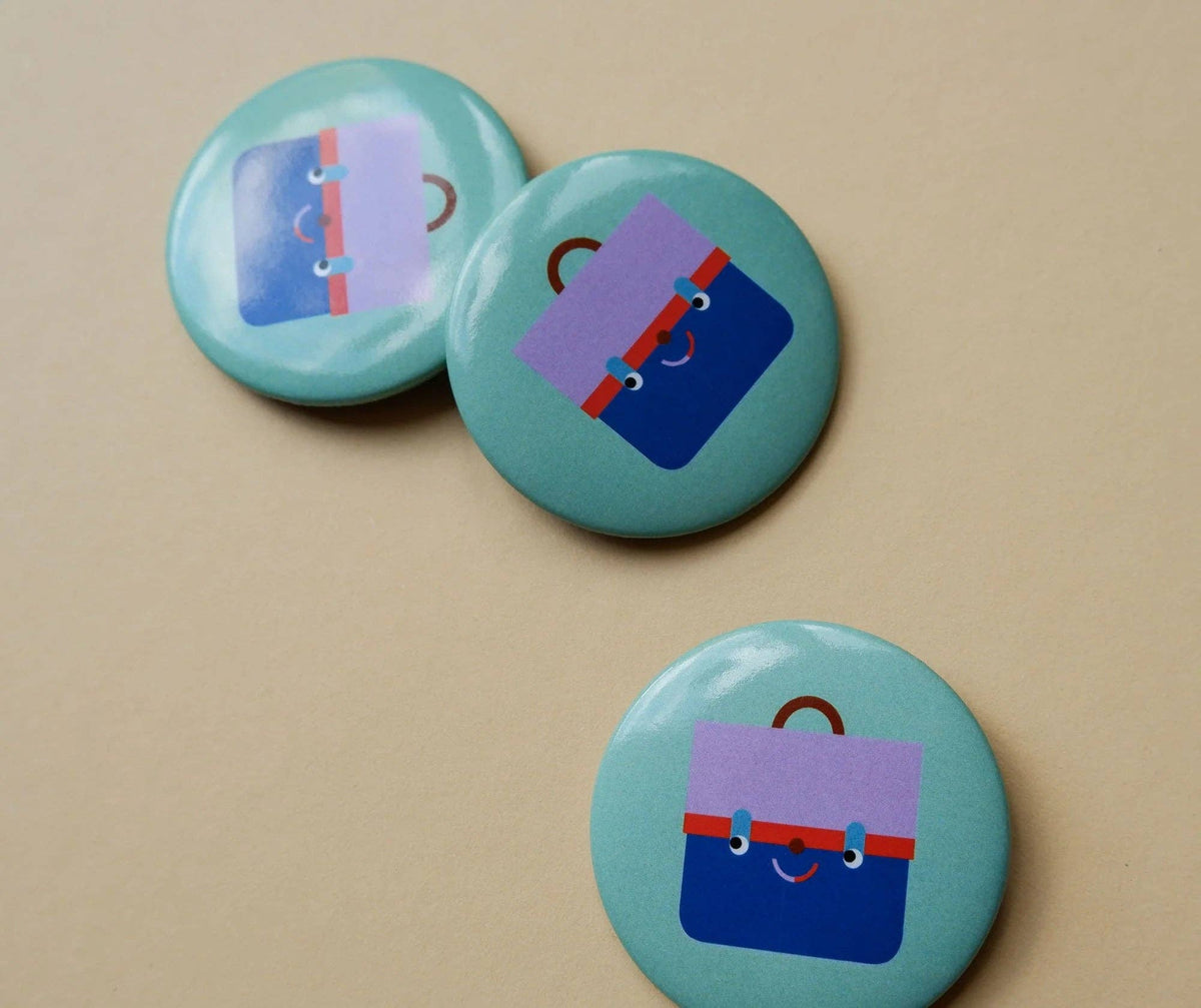 tinyday - Button "Tornister blau"