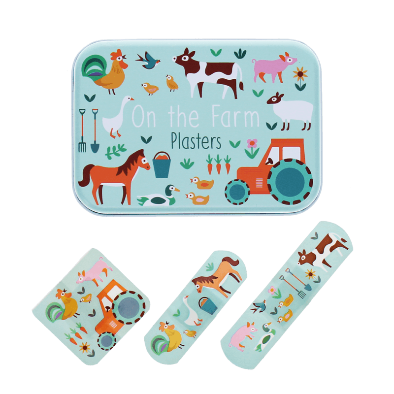 Kinderpflaster in der Dose (30 Stück) - Farmyard