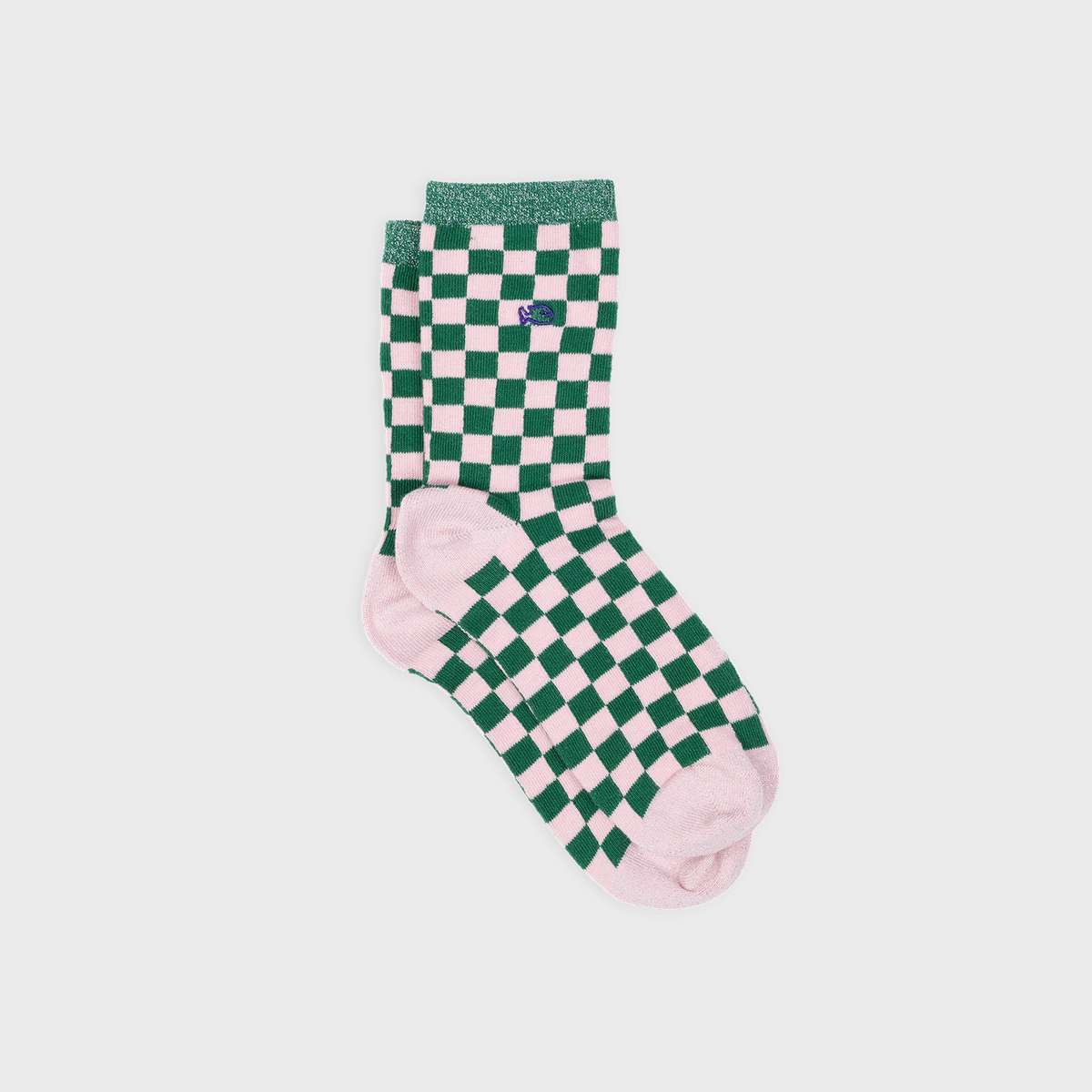 Socken Karos Grün und Rosa von Billybelt ONESIZE