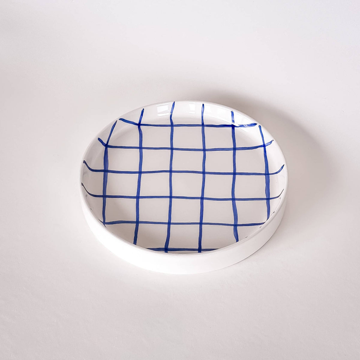 Magazin Minori Teller klein Grid - mare blue