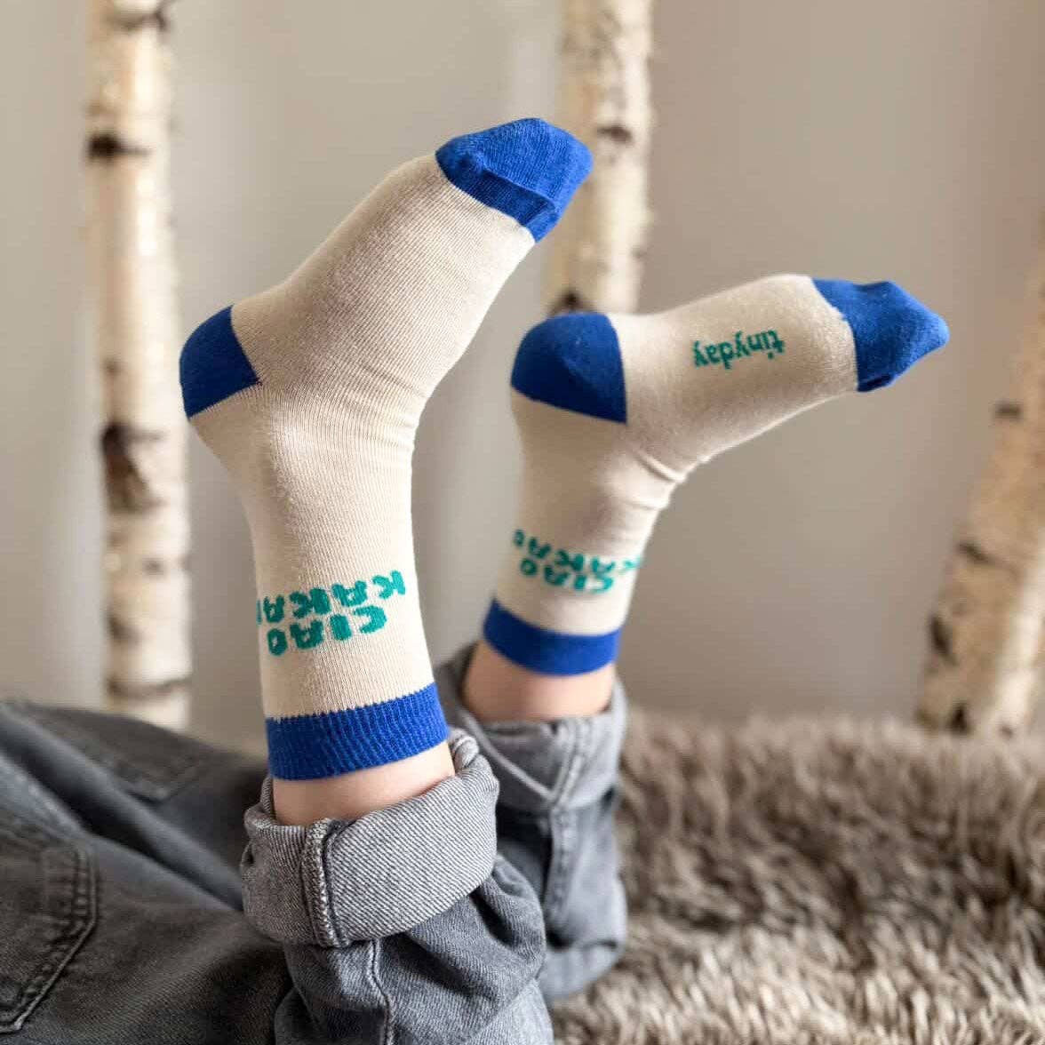 Tinyday Ciao Kakao-Socken Blau