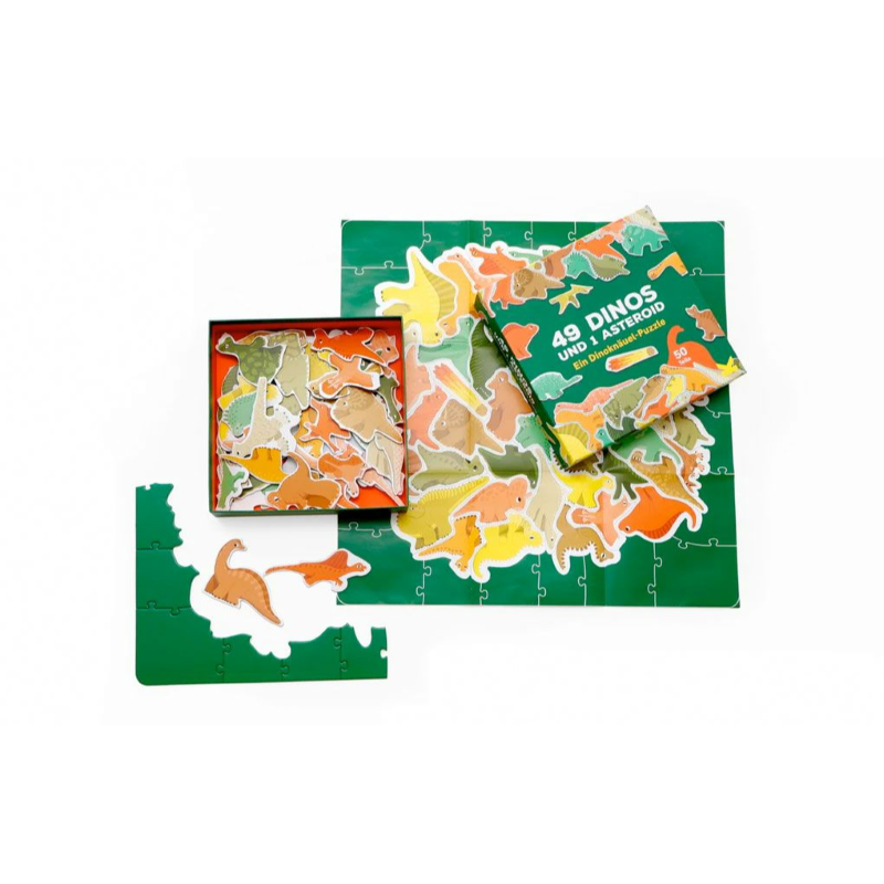 Knäuel-Puzzle '49 Dinos und 1 Asteroid' Laurence King Verlag