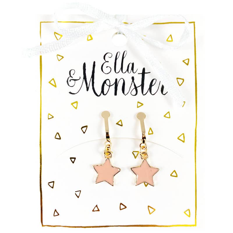 Ella & Monster Accessories - Rosé-Stern-Clip-On-Ohrringe