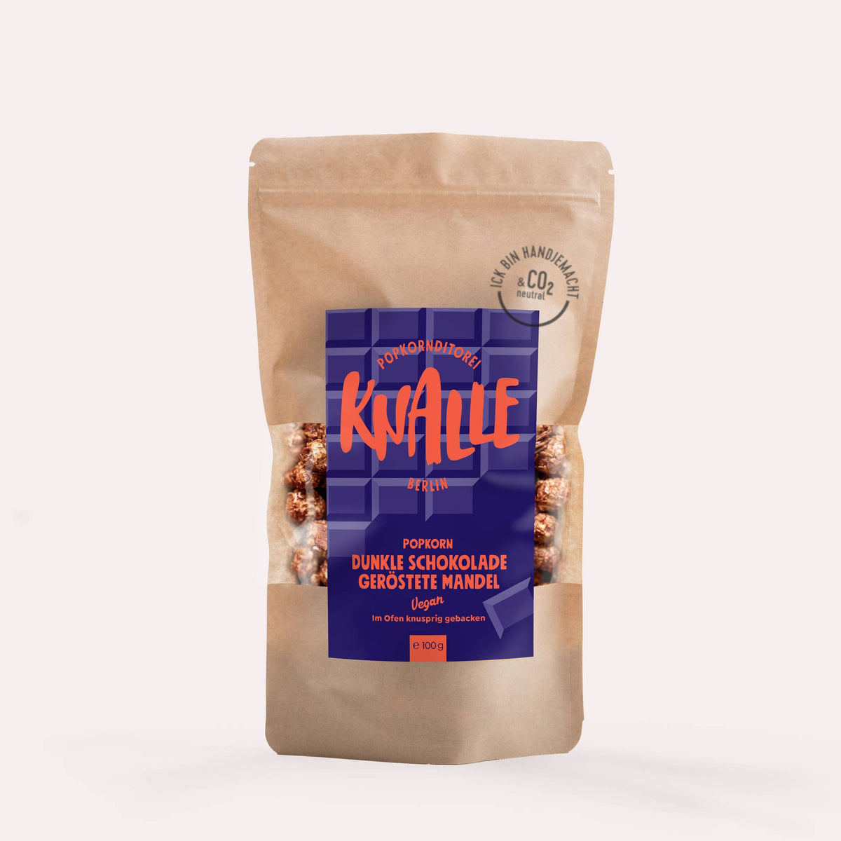 KNALLE Popcorn Dunkle Schokolade Geröstete Mandel Popcorn - Vegan
