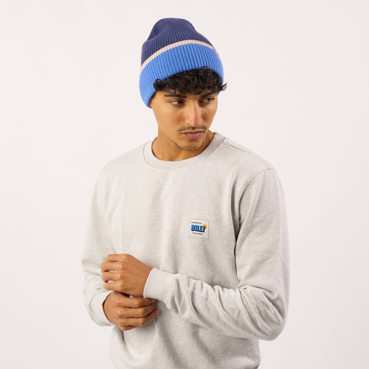 BILLYBELT - Beanie - Marine, Blau und Beige