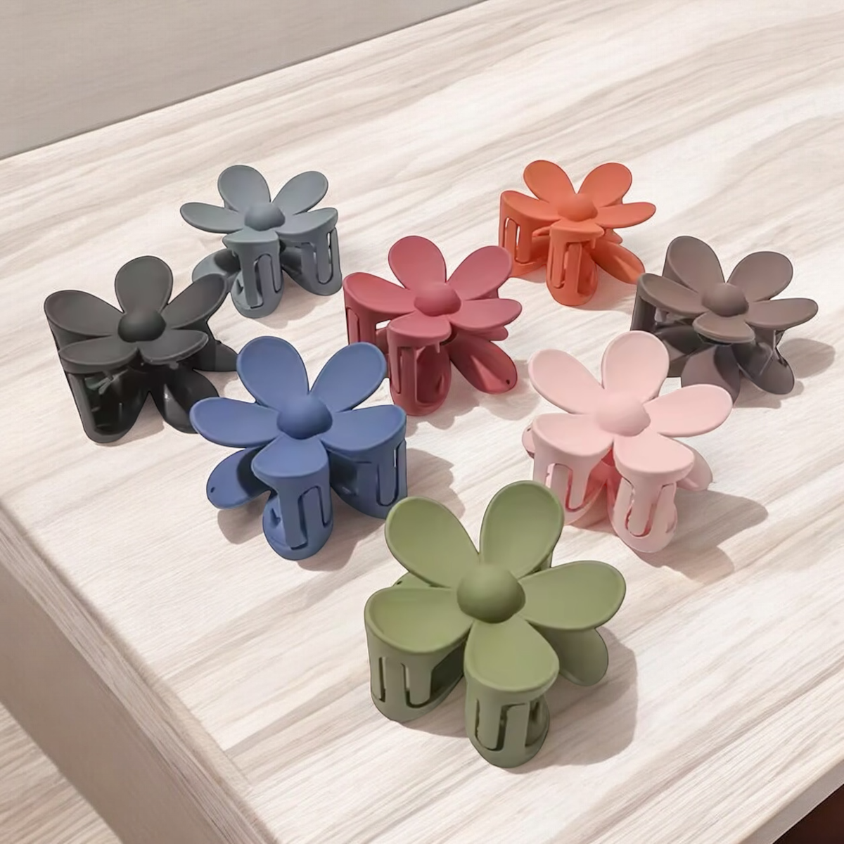 HaarKlammer Blume matt groß    De lange Tafel