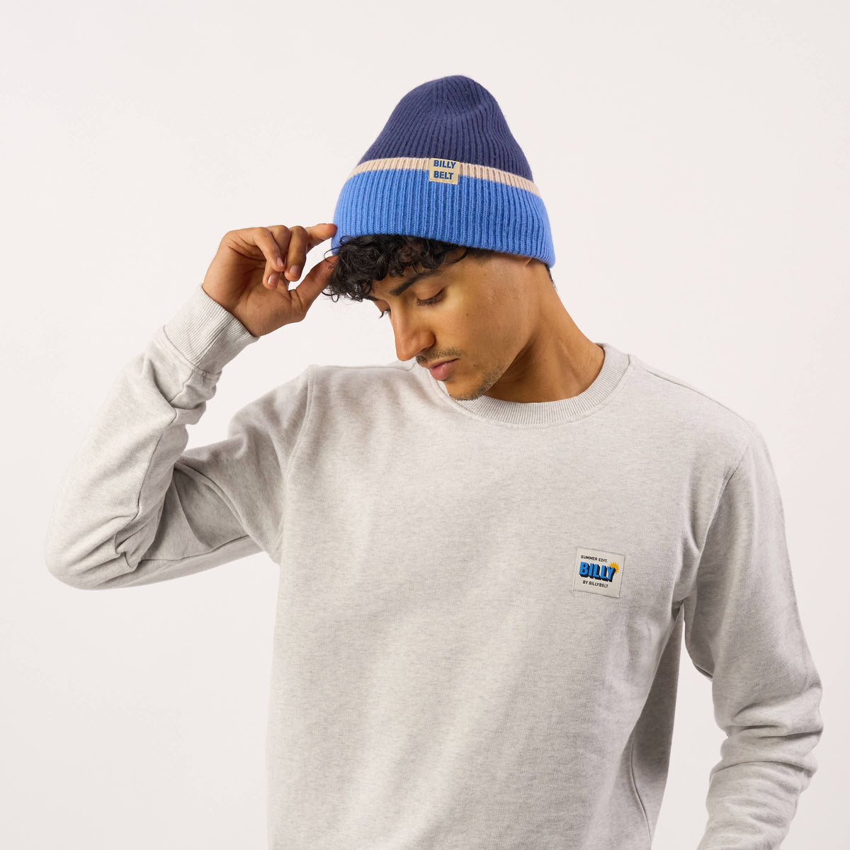 BILLYBELT - Beanie - Marine, Blau und Beige